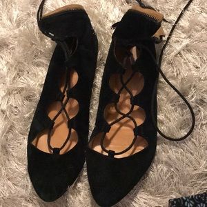 Nine West tie up ballet flats